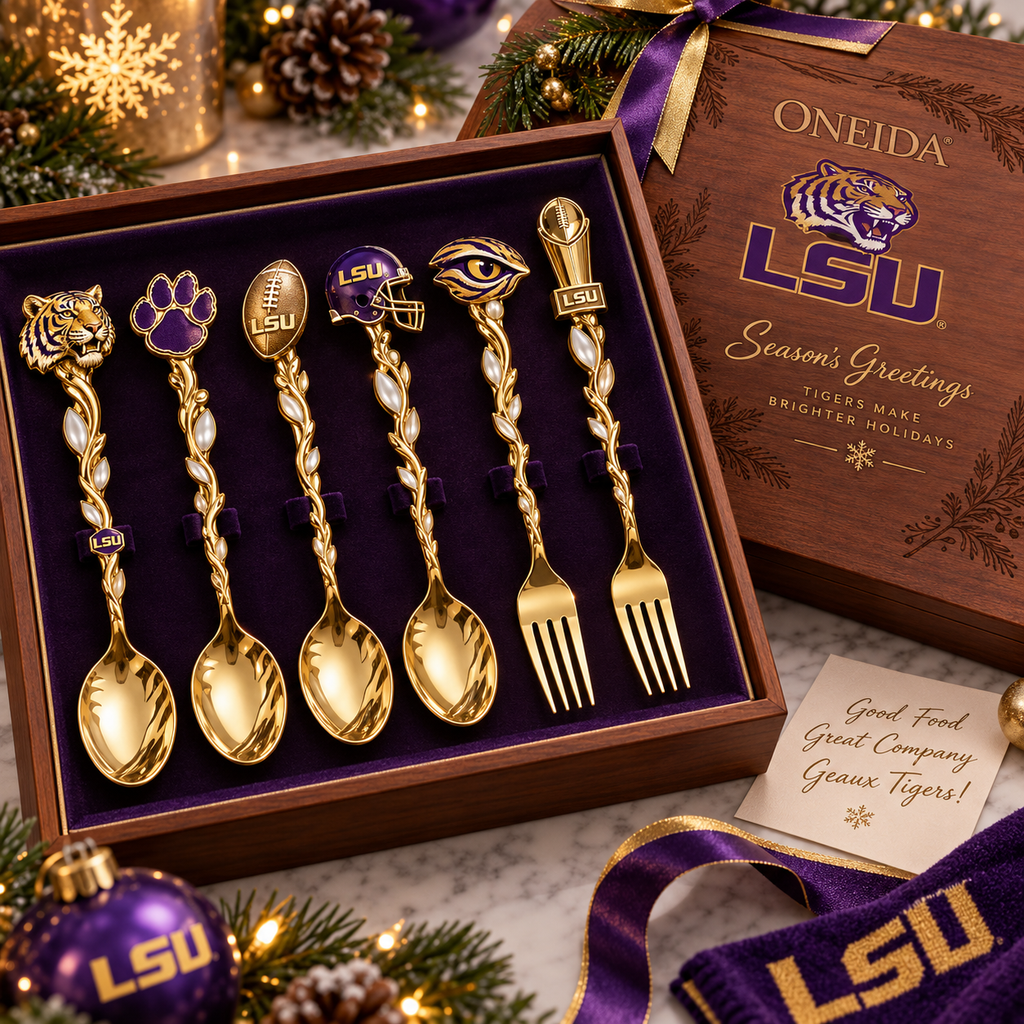LSU Premium Collectible Spoon & Fork Set BMD