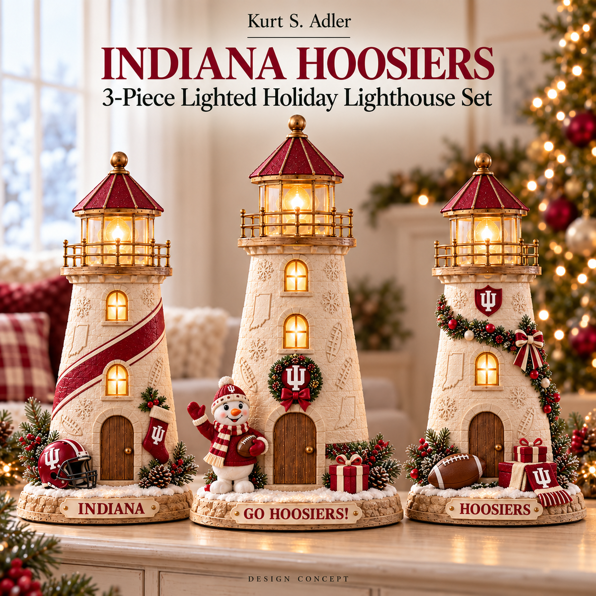 IDH Premium Holiday Lighthouse Trio TMH