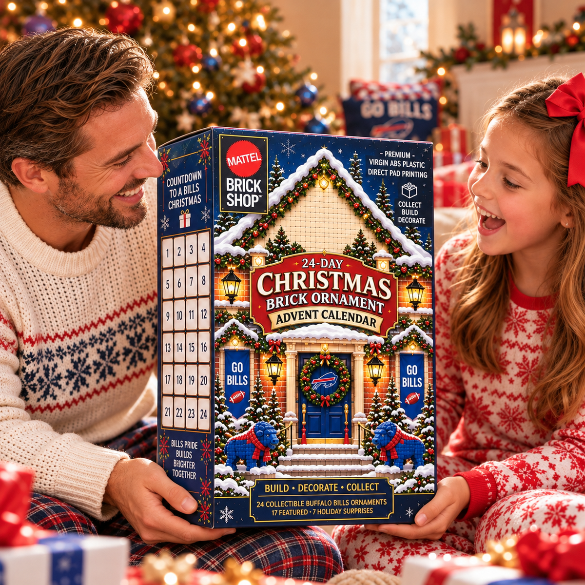 BFBL 24-Day Christmas Brick Ornament Advent Calendar NTTB