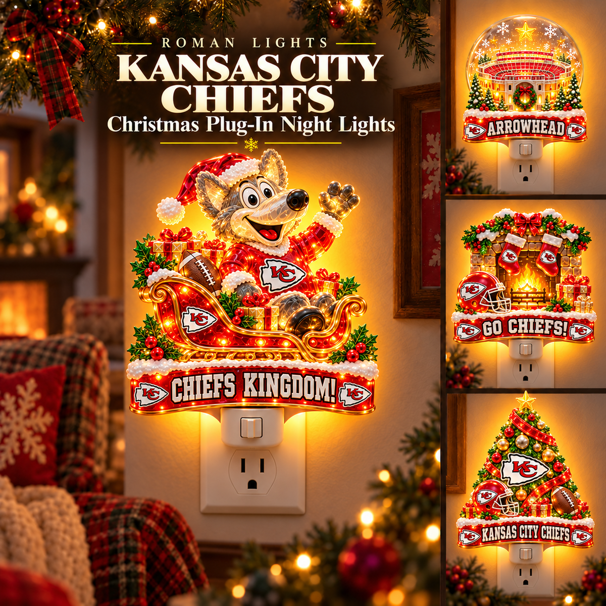 KCC Christmas Plug-In Night Light Set TMH