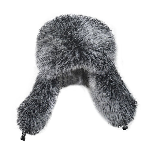 2026 New Men's 100% Natural Fake Fox Fur Bomber Hats Winter Russian Man Warm Faux Fox Fur Hat Male Fake Fur Caps