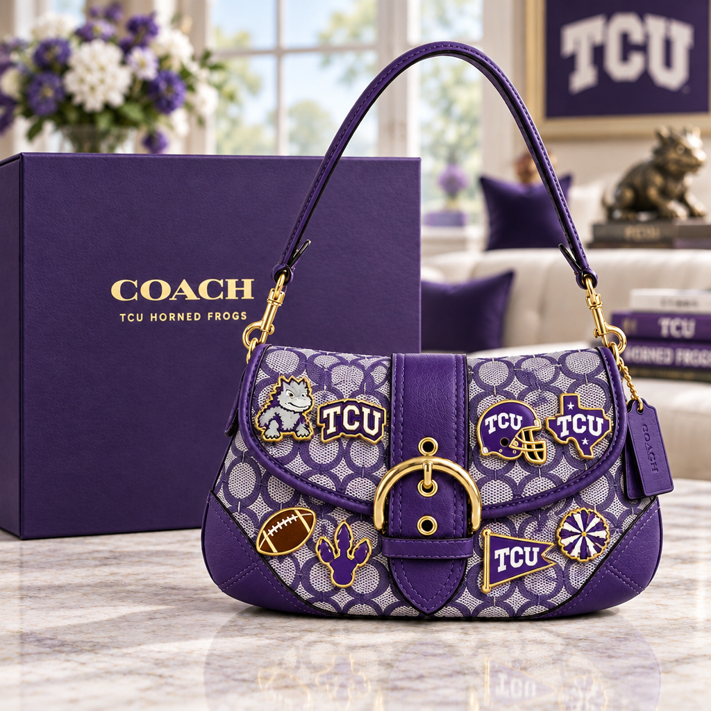TCU Horned Frogs Soho Bag With Charm