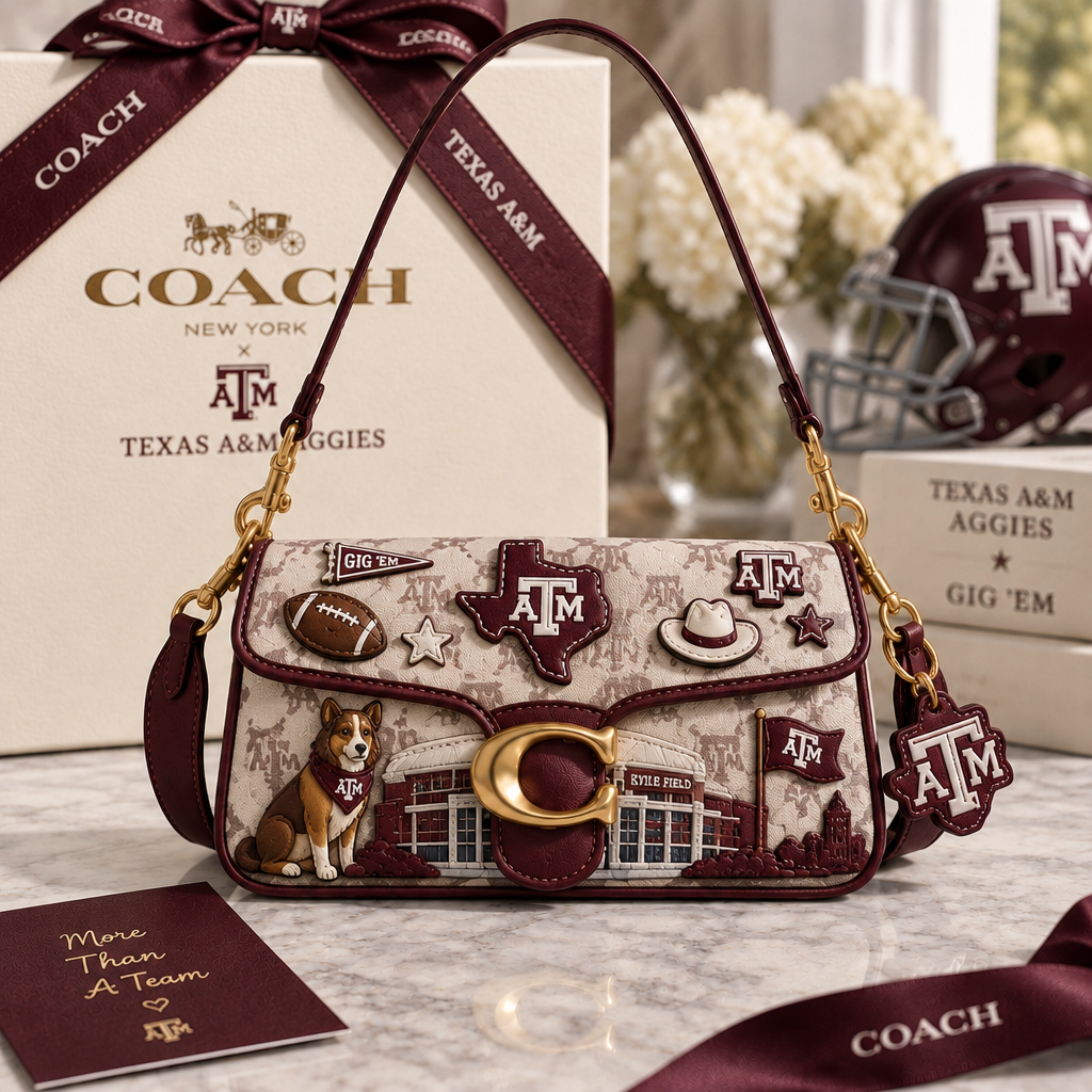 Texas A M Aggies Coach Shoulder Cross With Charm
