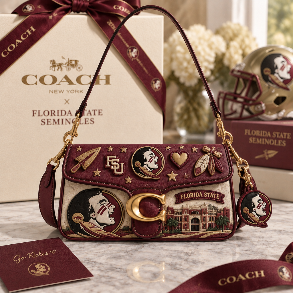 Florida State Seminoles Coach Shoulder Cross With Charm