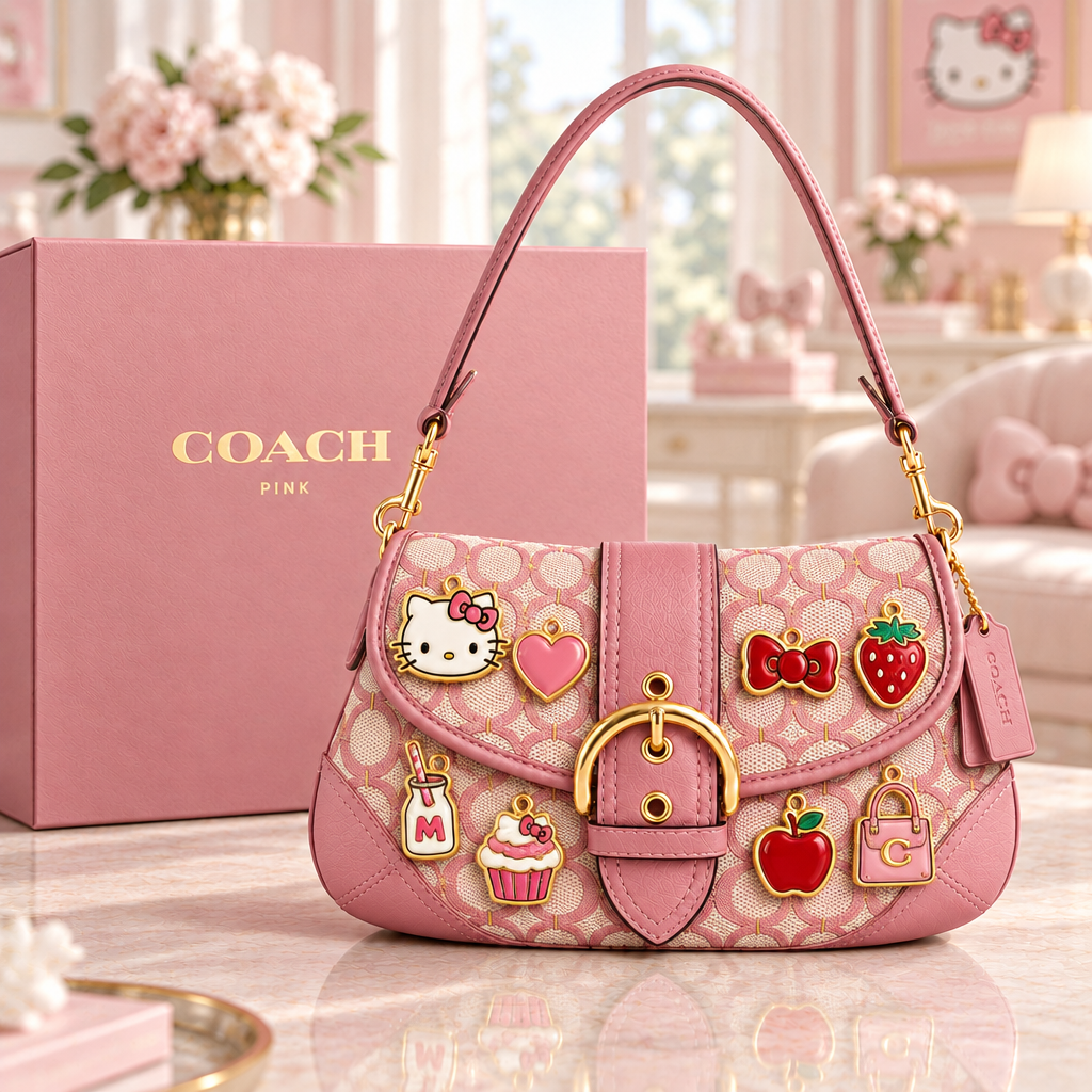 Pink Soho Bag With Charm